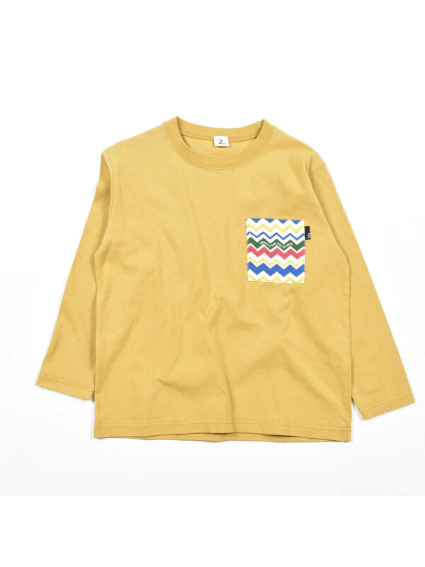 Jeans B 2nd Mountainロングtシャツ イエロー ネイビー Stripe Club Kids By Smarby ストライプクラブ キッズ バイ スマービー のキッズtシャツ Ccn9081 ファッション通販のstripe Club