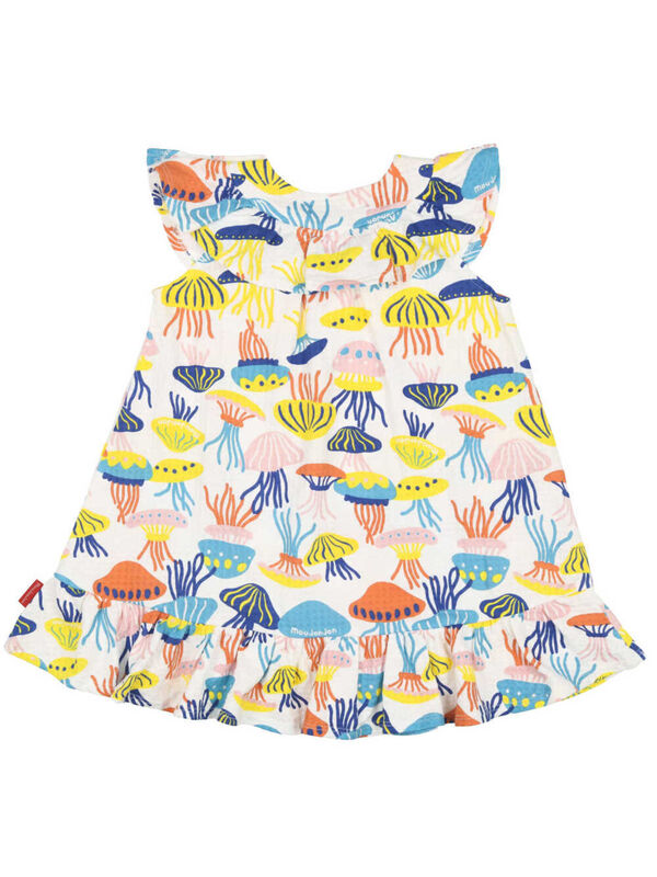 Moujonjon カラフルクラゲ柄ワンピース ホワイト イエロー Stripe Club Kids By Smarby ストライプクラブ キッズ バイ スマービー のキッズワンピース Ccn9075 M ファッション通販のstripe Club