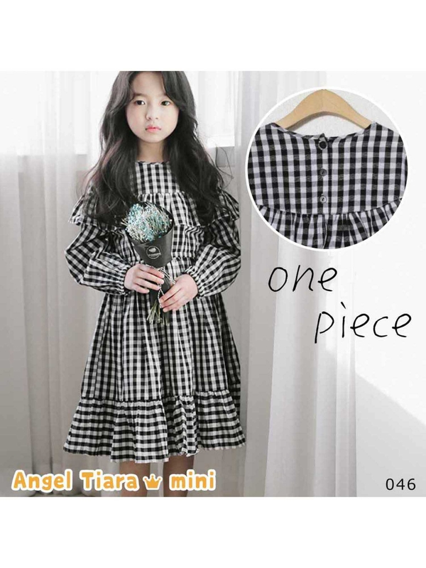 Angel Tiara Mini ガールズ ワンピース ギンガムチェック チェック柄 ギンガムワンピース Kg チェックブラック Stripe Club Kids By Smarby ストライプクラブ キッズ バイ スマービー のキッズワンピース Ccn9056 Kg ファッション通販の