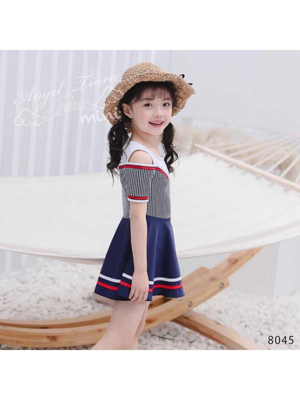 Angel Tiara Mini 水着 ワンピース Kgs8045 ネイビー Stripe Club Kids By Smarby ストライプクラブ キッズ バイ スマービー のキッズ水着類 Ccn9056 Kgs8045 ファッション通販のstripe Club