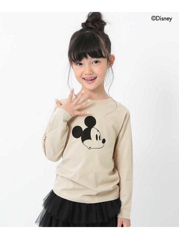 Devirock Disney ミッキー柄長袖tシャツ ディズニー ベージュ モカ ピスタチオ Dベージュ Gラベンダー スミクロ ブルーグレー Stripe Club Kids By Smarby ストライプクラブ キッズ バイ スマービー のキッズtシャツ Ccn9052 141utp010 ファッション通販の