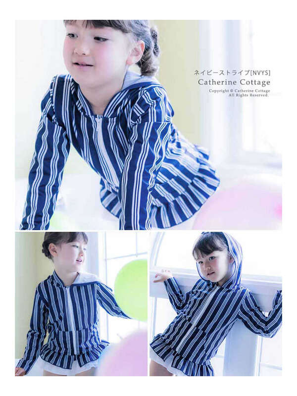 Catherinecottage フリルラッシュガード Nvys Mind Bluf Blus Stripe Club Kids By Smarby ストライプクラブ キッズ バイ スマービー のキッズ水着類 Ccn9067 Dk005 ファッション通販のstripe Club