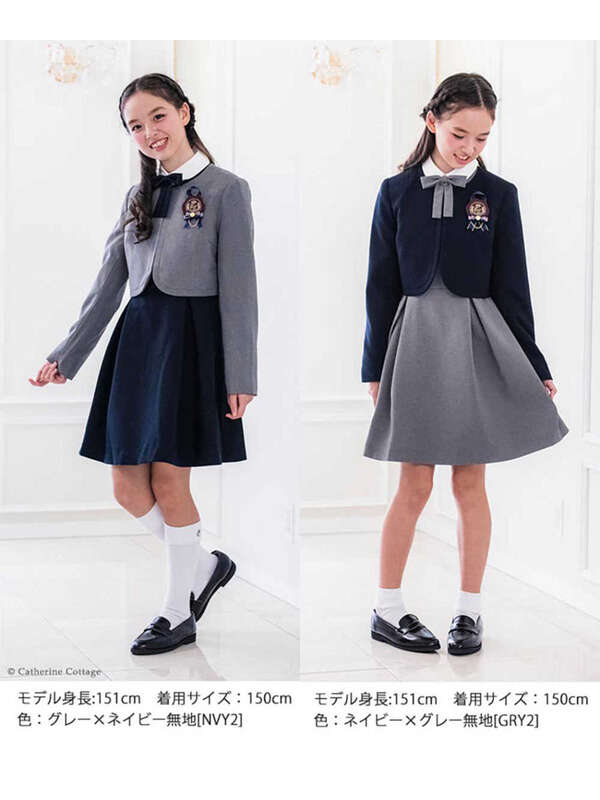 Catherinecottage 白襟ワンピース ボレロ Gry2 Gry1 Nvy1 Nvy2 Stripe Club Kids By Smarby ストライプクラブ キッズ バイ スマービー のキッズワンピース Ccn9067 Tk1121 ファッション通販のstripe Club