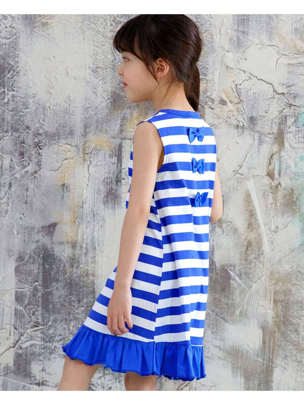 Bee Des Bee ノースリーブaラインボーダーワンピース Shh ブラック ピンク ミント ブルー Stripe Club Kids By Smarby ストライプクラブ キッズ バイ スマービー のキッズワンピース Ccn9050 Shh ファッション通販のstripe Club