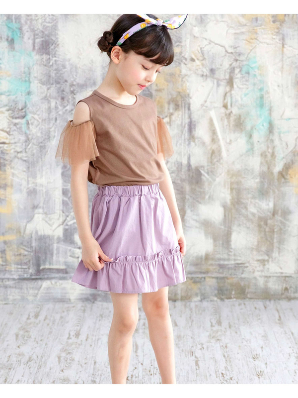 Bee Des Bee ミニスカート s ホワイト ピンク ベージュ ブラウン グリーン ネイビー ラベンダー グレイッシュラベンダー Stripe Club Kids By Smarby ストライプクラブ キッズ バイ スマービー のキッズスカート Ccn9050 s ファッション通販の