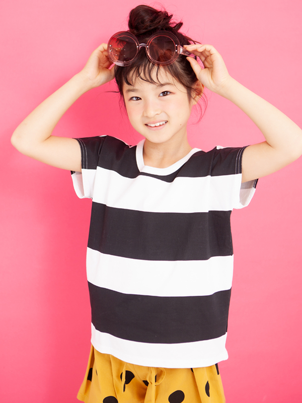 Unica 太ボーダーｔシャツ ブラック イエロー ブルー Stripe Club Kids By Smarby ストライプクラブ キッズ バイ スマービー のキッズtシャツ Ccn9011 1 1567 1 ファッション通販のstripe Club