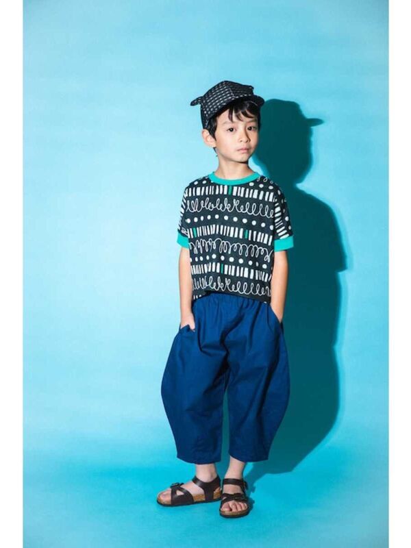 Minau ピエロパンツ ベージュ ネイビー Stripe Club Kids By Smarby ストライプクラブ キッズ バイ スマービー のキッズパンツ Ccn9029 ファッション通販のstripe Club