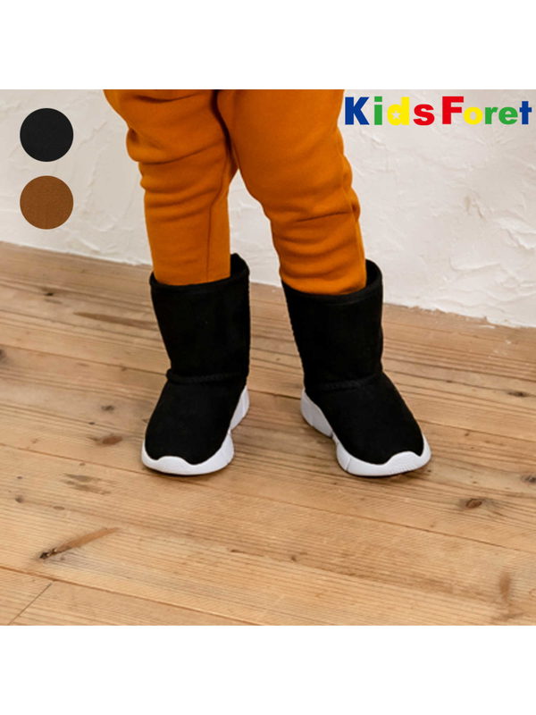 Kids Foret 撥水ｅｖａムートンブーツ ブラック ブラウン Stripe Club Kids By Smarby ストライプクラブ キッズ バイ スマービー のキッズショートブーツ Ccn9076 B ファッション通販のstripe Club