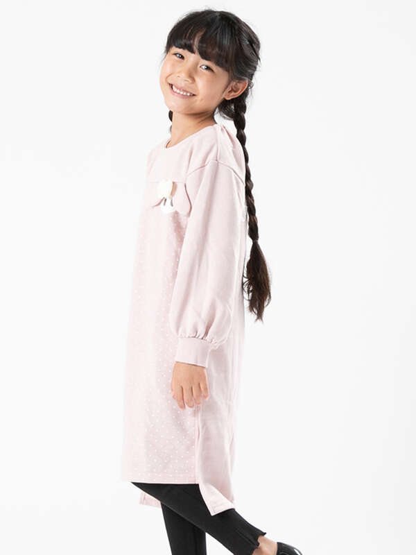 Chil2 マイメロディ裏毛ワンピース ピンク ベージュ Stripe Club Kids By Smarby ストライプクラブ キッズ バイ スマービー のキッズワンピース ファッション通販のstripe Club