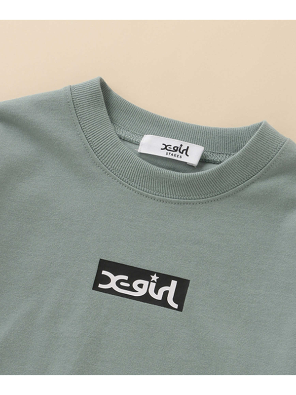 X Girl Stages 前後ロゴプリントtシャツ ホワイト ブラック ベージュ グリーン Stripe Club Kids By Smarby ストライプクラブ キッズ バイ スマービー のキッズtシャツ Ccn9049 945 ファッション通販のstripe Club