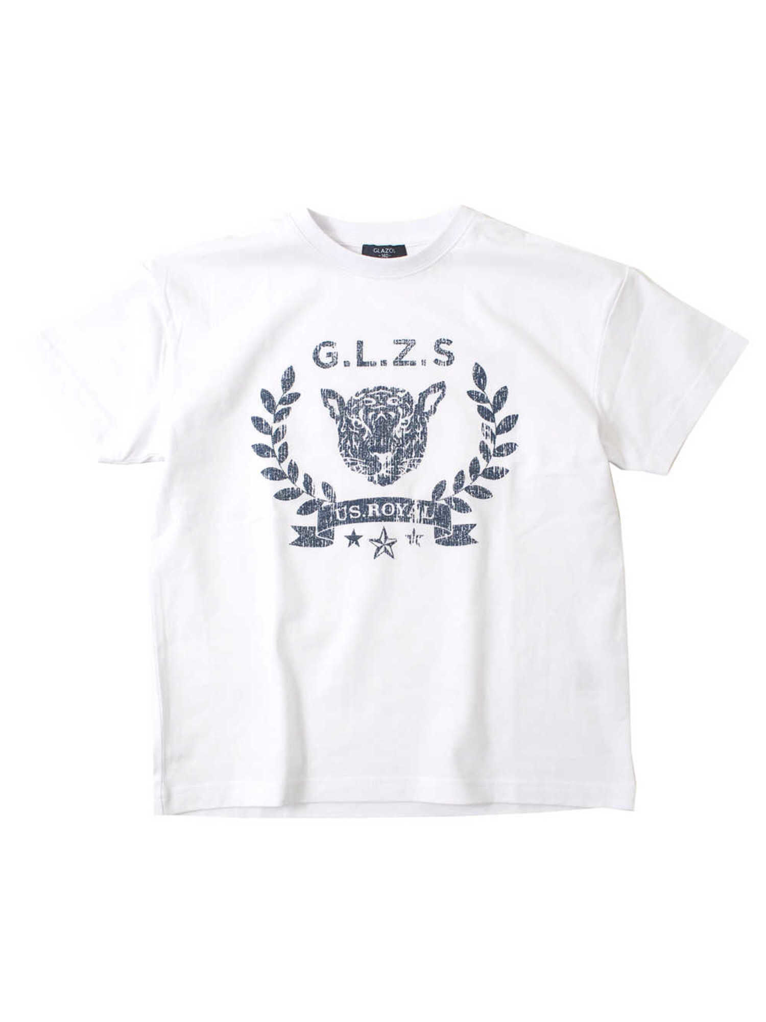 【6,000円(税込)以上のお買物で全国送料無料。】【GLAZOS】天竺・ドロップショルダーパンサープリント半袖Tシャツ