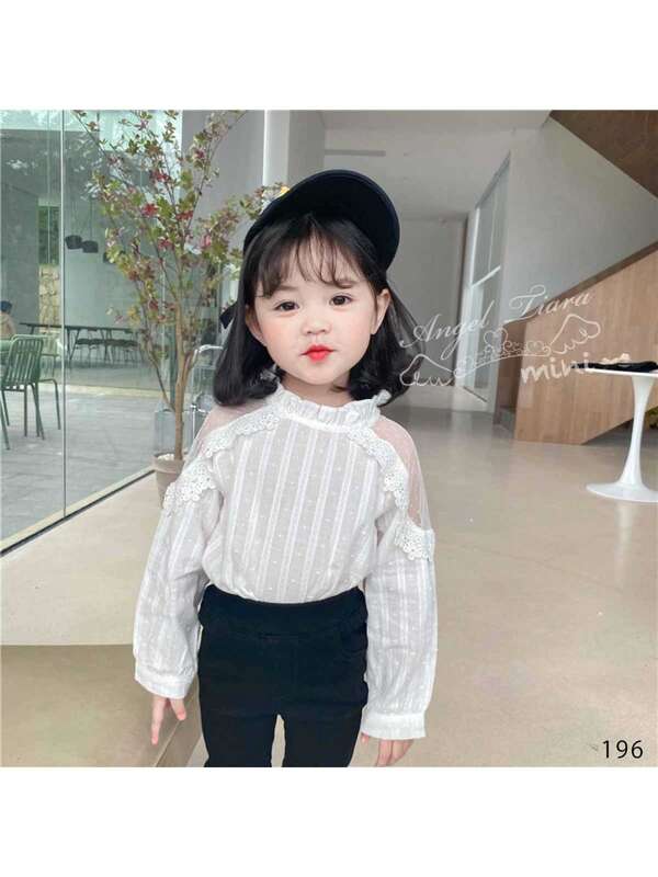 Angel Tiara Mini トップス 肩だし レース Kg196 ホワイト Stripe Club Kids By Smarby ストライプクラブ キッズ バイ スマービー のキッズシャツ ブラウス Ccn9056 Kg ファッション通販のstripe Club