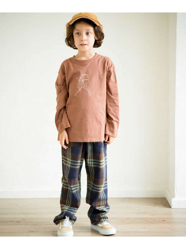 Pairmanon プレミアムコットン100 イラスト 手書きロゴ プリント 長袖 ロングスリーブ Tシャツ カットソー ロンt ブラック グレーベージュ モカ ラベンダー ホワイト系その他3 ホワイト系その他4 ブラック系その他3 ブラック系その他4 ブラック系その他5 ベージュ系