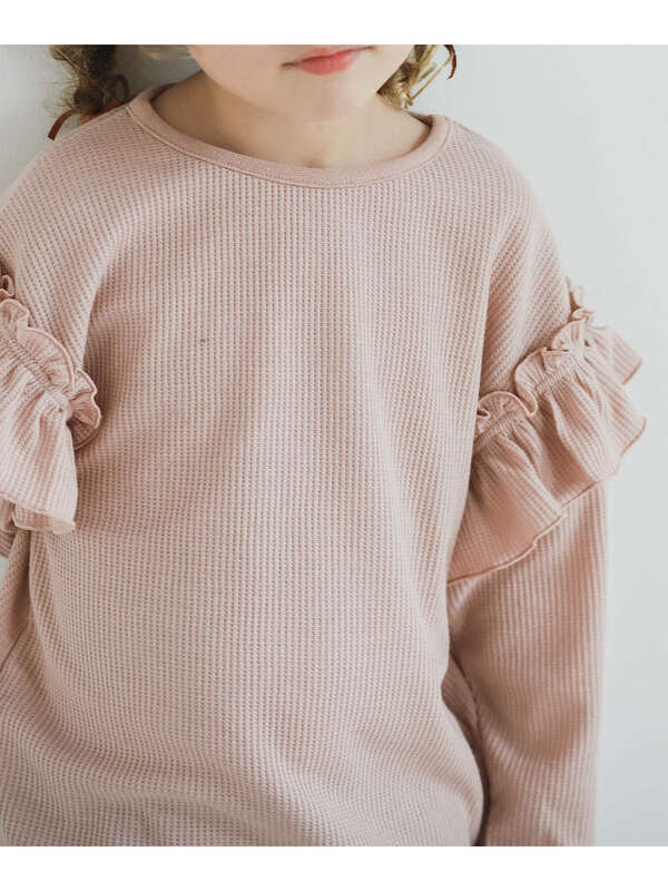 Pairmanon さらサーマル 袖フリル 長袖 ロングスリーブ ワッフル Tシャツ ロンt ブラック ピンク ベージュ グレーベージュ モカ ブラウン カーキ ラベンダー グレイッシュブルー Stripe Club Kids By Smarby ストライプクラブ キッズ バイ スマービー のキッズ Pairmanon さらサーマル 袖フリル 長袖 ロングスリーブ ワッフル Tシャツ ロンt ブラック ピンク ベージュ グレーベージュ モカ ブラウン カーキ ラベンダー グレイッシュブルー Stripe Club Kids By Smarby ストライプクラブ キッズ バイ スマービー のキッズ
