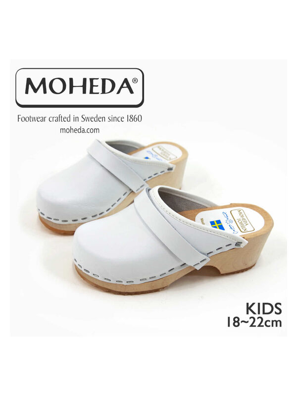 Moheda Toffeln モヘダトフェール キッズ サボサンダル Ida ウッドサンダル ホワイト Stripe Club Kids By Smarby ストライプクラブ キッズ バイ スマービー のキッズサンダル Ccn90 Mo Ida ファッション通販のstripe Club