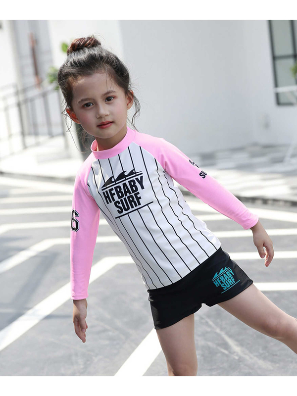 Teddyshop キッズ 水着 女の子 3点セット Upf50 長袖トップス ショートパンツ キャップ ホワイト ピンク Stripe Club Kids By Smarby ストライプクラブ キッズ バイ スマービー のキッズ水着類 Ccn9080 Kids259 ファッション通販のstripe Club