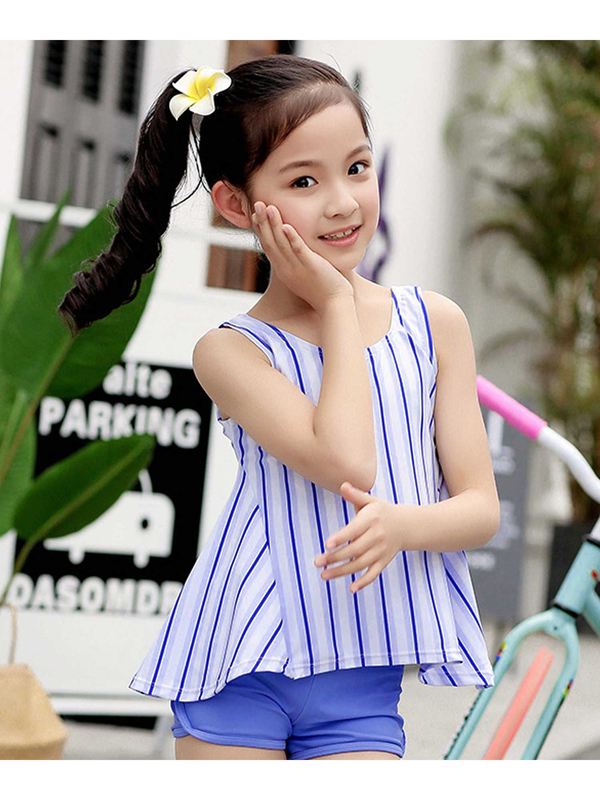 Teddyshop キッズ水着 女の子 水着 トップス パンツ 2点セット ブルー Stripe Club Kids By Smarby ストライプクラブ キッズ バイ スマービー のキッズ水着類 Ccn9080 Kids292 ファッション通販のstripe Club
