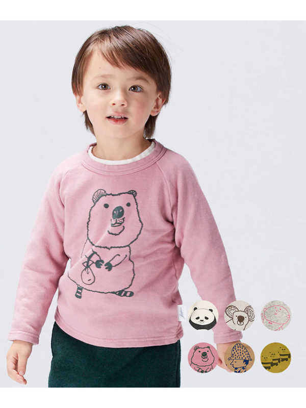 Markey S Jippon ラグランイラストトレーナー オフホワイト グレー ピンク ベージュ マスタード ホワイト系その他 Stripe Club Kids By Smarby ストライプクラブ キッズ バイ スマービー のキッズカットソー Ccn90 J 6438 ファッション通販のstripe Club