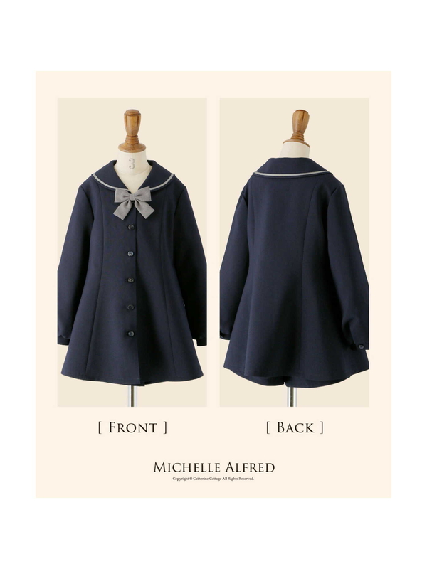 Catherinecottage 女の子フォーマルワンピース長袖セーラーカラーxラインワンピース キュロットパンツスーツ ネイビー Stripe Club Kids By Smarby ストライプクラブ キッズ バイ スマービー のキッズスーツ Ccn9067 Ma226 ファッション通販のstripe Club