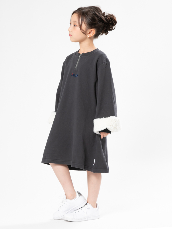 Chil2 フィラ袖ボアワンピース チャコールグレー ベージュ Stripe Club Kids By Smarby ストライプクラブ キッズ バイ スマービー のキッズワンピース Ccn9059 ファッション通販のstripe Club Chil2 フィラ袖ボアワンピース チャコールグレー ベージュ Stripe Club Kids By Smarby ストライプクラブ キッズ バイ スマービー のキッズワンピース Ccn9059 ファッション通販のstripe Club