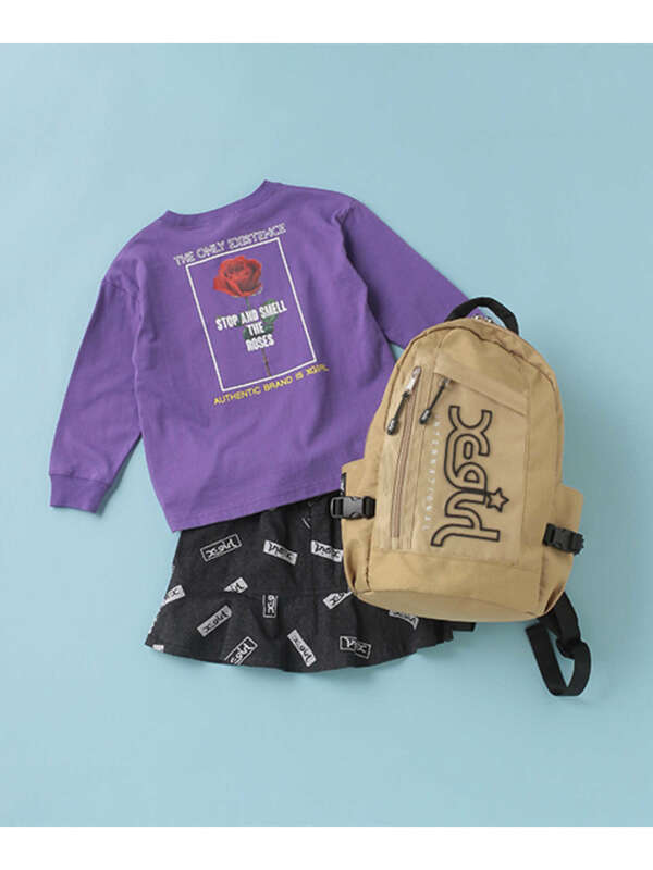 X Girl Stages 立体ロゴ配色バックパック ブラック ベージュ Stripe Club Kids By Smarby ストライプクラブ キッズ バイ スマービー のキッズバッグ ポーチ Ccn9049 ファッション通販のstripe Club