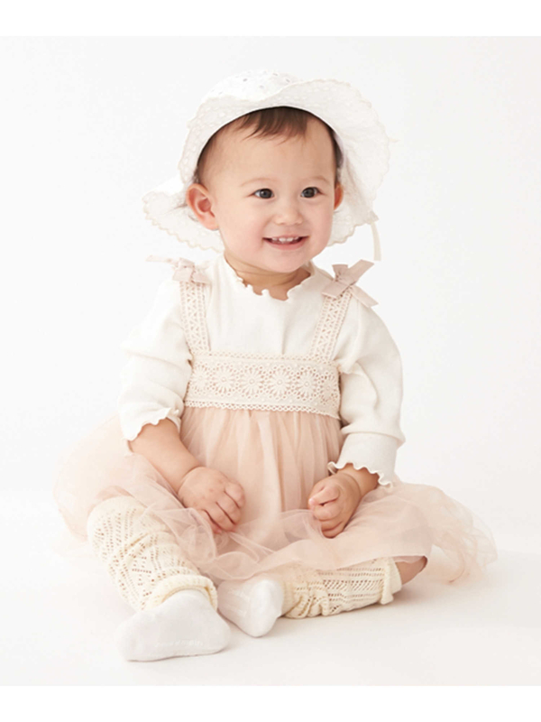 Petit Main テレコロンパース チュールワンピースセット アイボリー ライトピンク Stripe Club Kids By Smarby ストライプクラブ キッズ バイ スマービー のキッズワンピース Ccn9045 ファッション通販のstripe Club