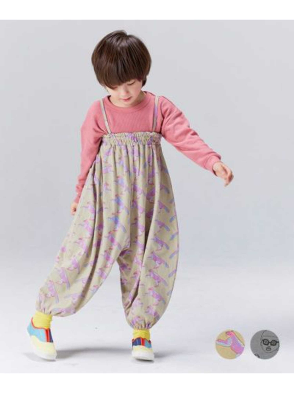 Markey S Hogan Ranch Wear ソウガラサルエルサロペット グレー ベージュ Stripe Club Kids By Smarby ストライプクラブ キッズ バイ スマービー のキッズサロペット Ccn90 H 6475 ファッション通販のstripe Club