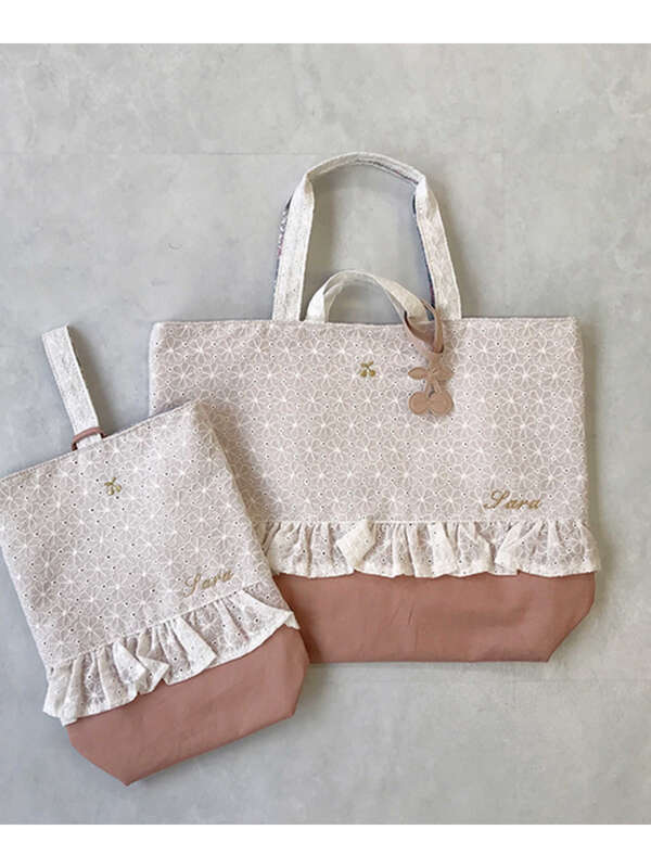 Petit Main レースフリルシューズバッグ ライトピンク ラベンダー Stripe Club Kids By Smarby ストライプクラブ キッズ バイ スマービー のキッズバッグ ポーチ Ccn9045 ファッション通販のstripe Club