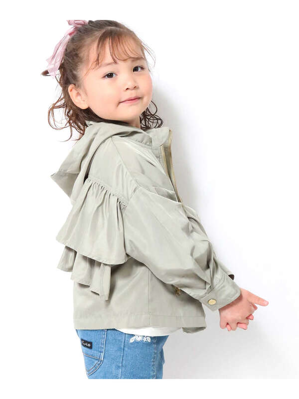 La Poche Biscuit バックフリルウインドブレーカー ピンク カーキ Stripe Club Kids By Smarby ストライプクラブ キッズ バイ スマービー のキッズブルゾン Ccn9016 Lp21sp018 ファッション通販のstripe Club