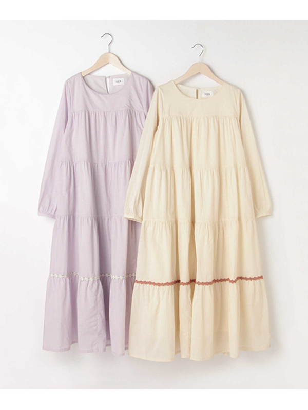 Petit Main Lien お花ティアードワンピース アイボリー ラベンダー Stripe Club Kids By Smarby ストライプクラブ キッズ バイ スマービー のキッズワンピース Ccn9045 ファッション通販のstripe Club