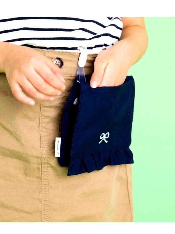 Stample ガールズ移動ポケット ミント ネイビー Sピンク Stripe Club Kids By Smarby ストライプクラブ キッズ バイ スマービー のキッズバッグ ポーチ Ccn90 ファッション通販のstripe Club