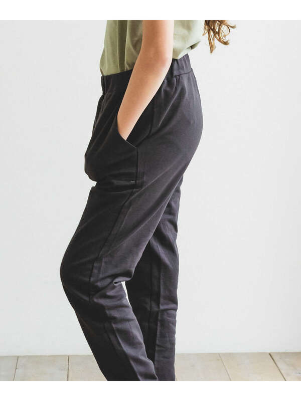 Pairmanon 春スウェットコットン100 ユニセックス ジョガーパンツ ロングパンツ サルエル リラックス ミニ裏毛 スウェット ブラック ミント ストライプネイビー ストライプキャメル チェックブラウン ドットブラック グレージュ ストライプブラック チェック柄杢