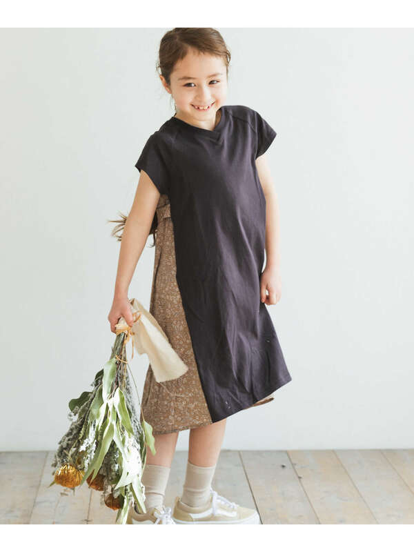 Pairmanon バック プリーツ ワンピース 半袖 花柄 小花柄 アイボリー ブラック ベージュ ブラウン ミント Stripe Club Kids By Smarby ストライプクラブ キッズ バイ スマービー のキッズワンピース Ccn9074 Mn1ssop1 ファッション通販のstripe Club