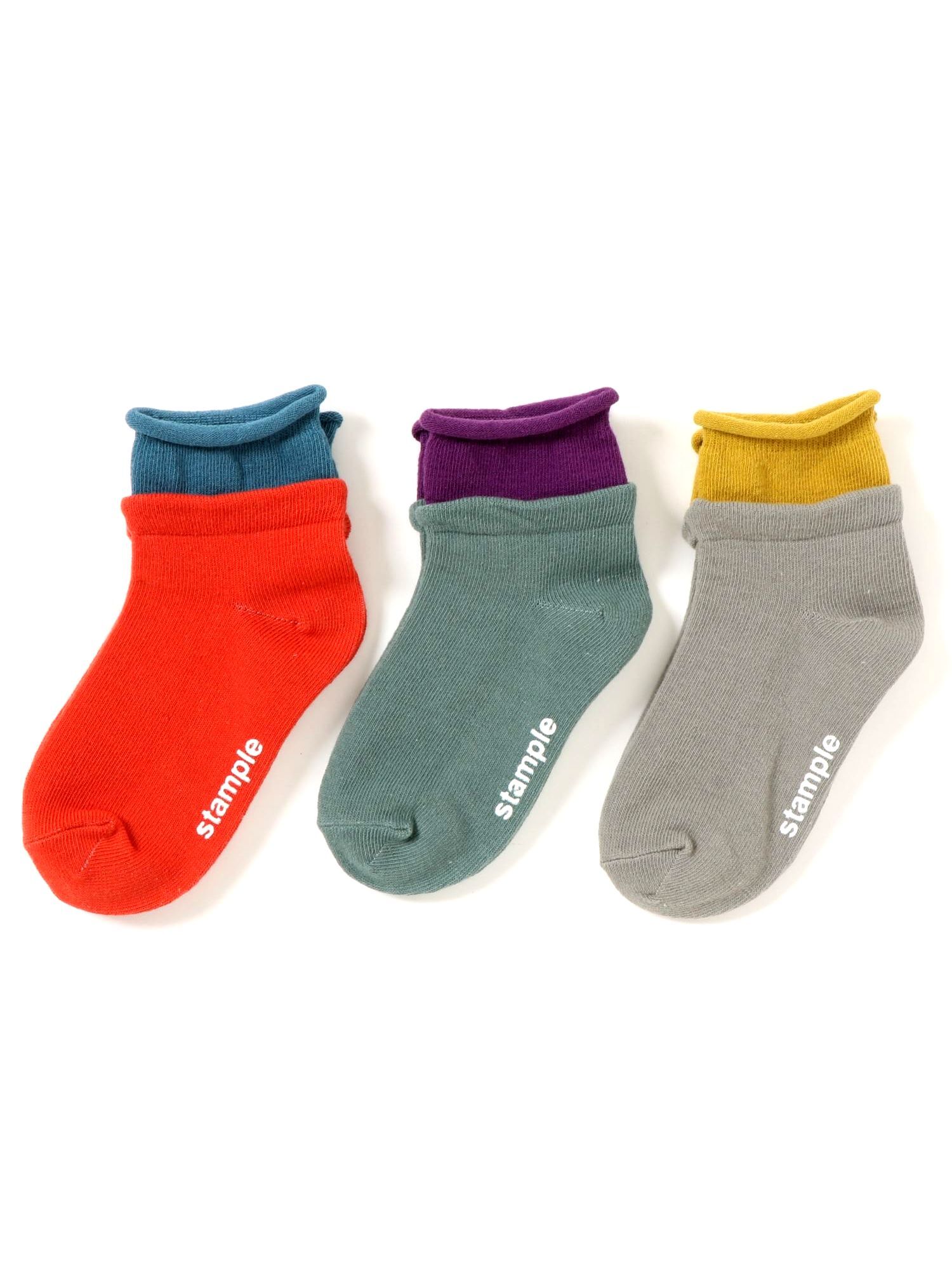 Stample レイヤード風 ショートソックス 3p A Stripe Club Kids By Smarby ストライプクラブ キッズ バイ スマービー のキッズタイツ 靴下 Ccn90 ファッション通販のstripe Club
