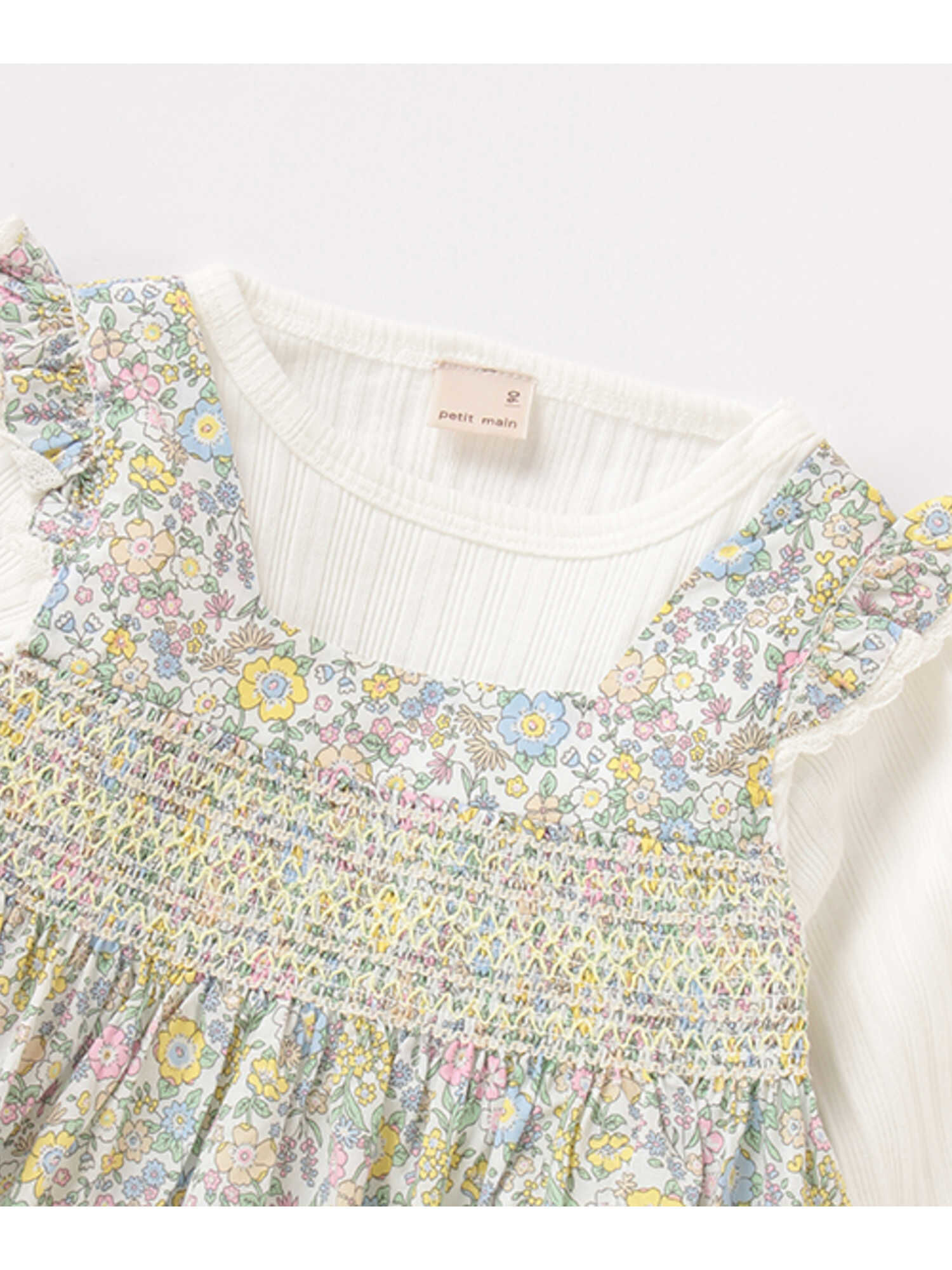 Petit Main 花柄ドッキングチュニック ピンク イエロー Stripe Club Kids By Smarby ストライプクラブ キッズ バイ スマービー のキッズチュニック Ccn9045 ファッション通販のstripe Club