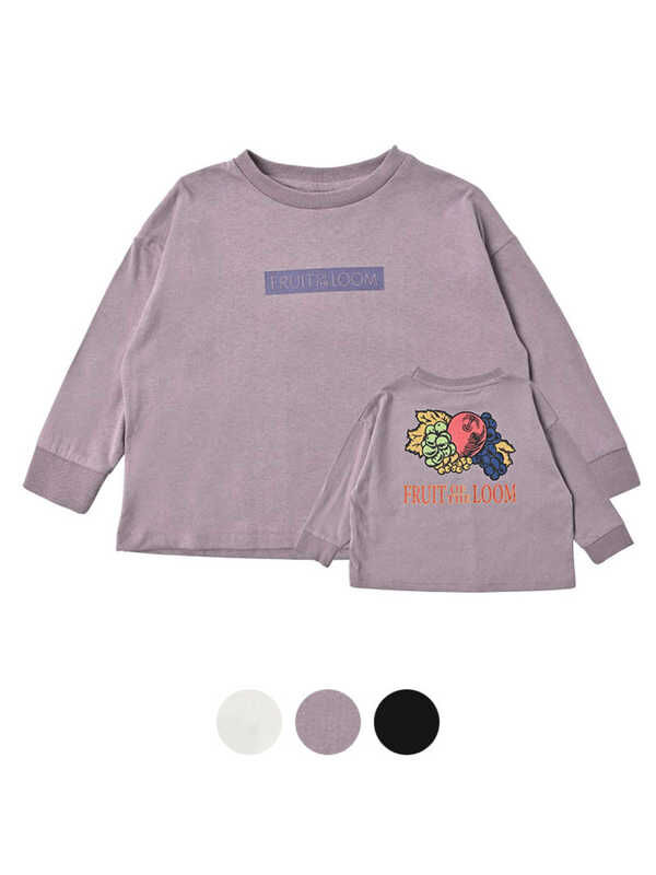 Markey S フルーツオブザルーム レトロ柄プリントロンティー オフホワイト ブラック パープル Stripe Club Kids By Smarby ストライプクラブ キッズ バイ スマービー のキッズtシャツ Ccn90 Mk 1s07 ファッション通販のstripe Club