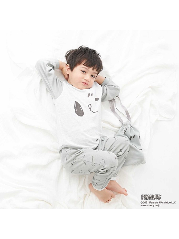 Petit Main Peanutsコラボ 収納袋つきお顔tシャツ 総柄パンツパジャマセット モカ Stripe Club Kids By Smarby ストライプクラブ キッズ バイ スマービー のキッズパジャマ ルームウェア Ccn9045 ファッション通販のstripe Club