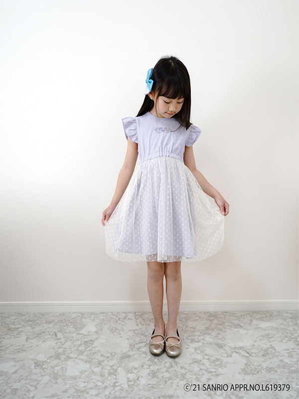 Si Shu Non キキララチュールワンピース ホワイト パープル Stripe Club Kids By Smarby ストライプクラブ キッズ バイ スマービー のキッズワンピース Ccn9078 ファッション通販のstripe Club