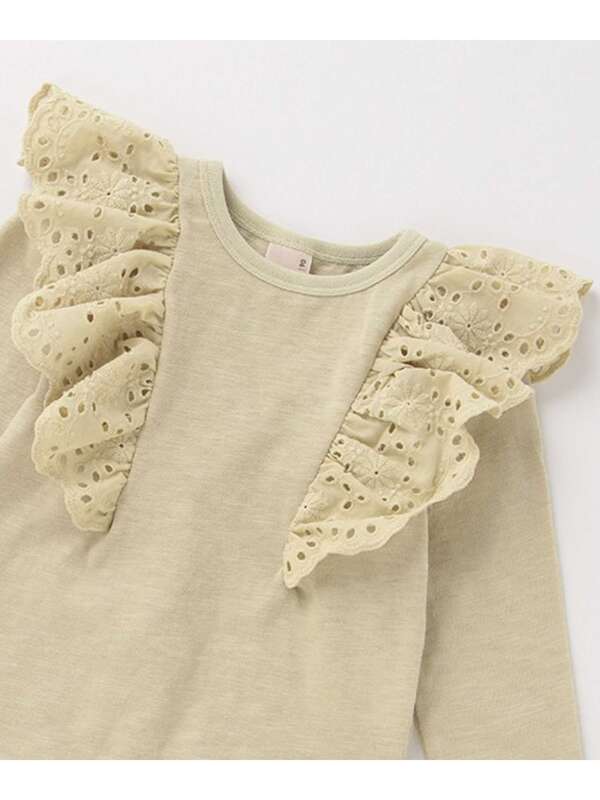 Petit Main 肩レースtシャツ オフホワイト ブラック ピンク Stripe Club Kids By Smarby ストライプクラブ キッズ バイ スマービー のキッズtシャツ Ccn9045 ファッション通販のstripe Club