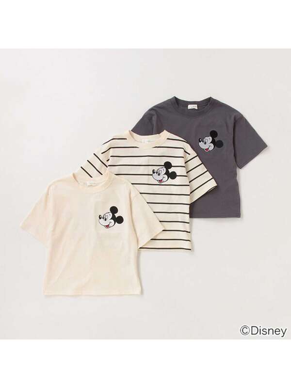 B Room Disney ミッキーマウスデザイン ビッグシルエットtシャツ アイボリー マルチ チャコール Stripe Club Kids By Smarby ストライプクラブ キッズ バイ スマービー のキッズtシャツ Ccn9047 ファッション通販のstripe Club