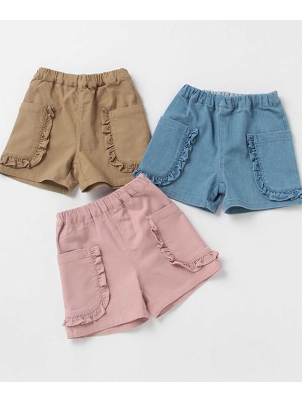 B Room フリルポケットつきショートパンツ Ptpr ピンク ベージュ サックス Stripe Club Kids By Smarby ストライプクラブ キッズ バイ スマービー のキッズショートパンツ Ccn9047 ファッション通販のstripe Club