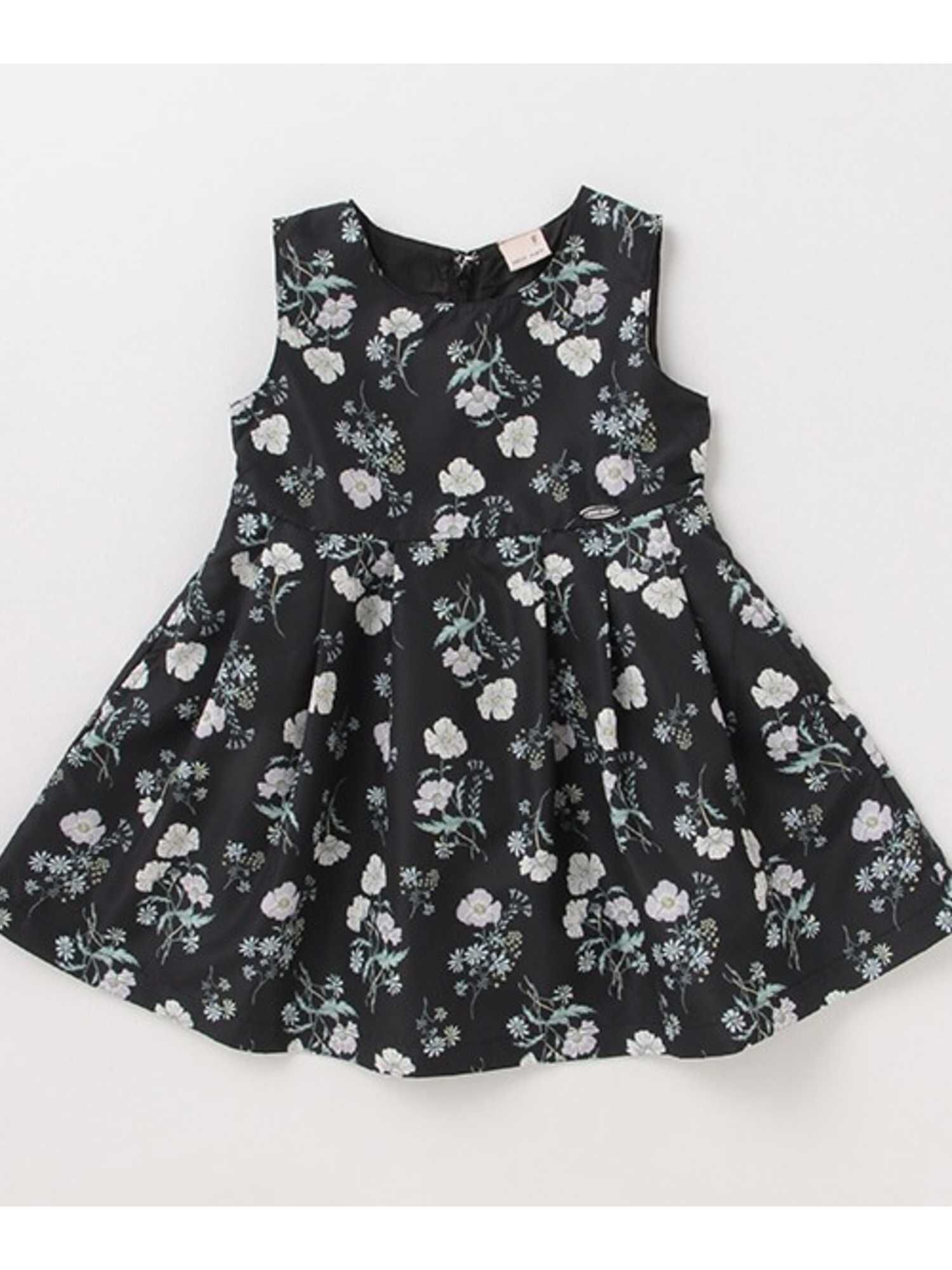 Petit Main ボタニカルワンピース オフホワイト ブラック Stripe Club Kids By Smarby ストライプクラブ キッズ バイ スマービー のキッズワンピース Ccn9045 ファッション通販のstripe Club