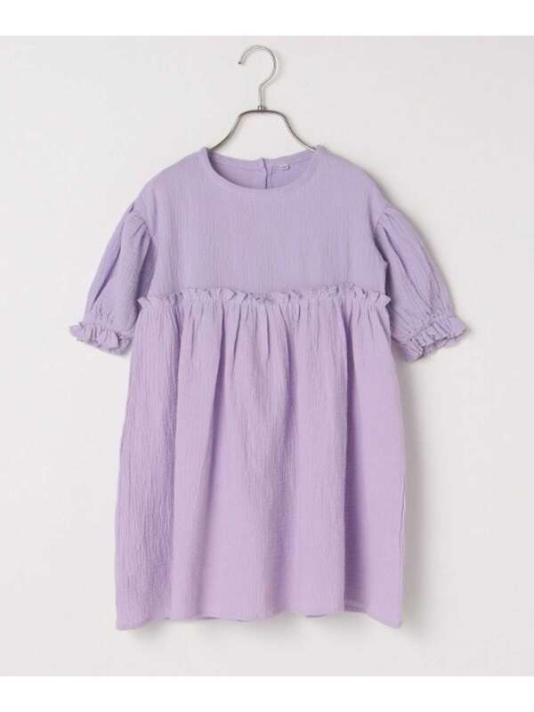 B Room プチプラ ガーゼ半袖ワンピース ベージュ ラベンダー ブルーグレー モスグリーン Stripe Club Kids By Smarby ストライプクラブ キッズ バイ スマービー のキッズワンピース Ccn9047 ファッション通販のstripe Club