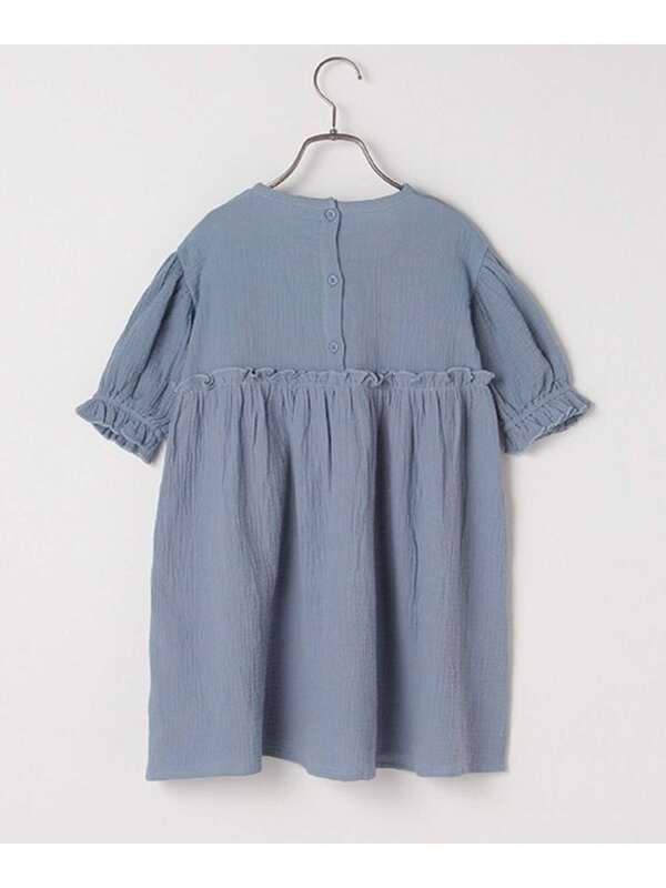 B Room プチプラ ガーゼ半袖ワンピース ベージュ ラベンダー ブルーグレー モスグリーン Stripe Club Kids By Smarby ストライプクラブ キッズ バイ スマービー のキッズワンピース Ccn9047 ファッション通販のstripe Club