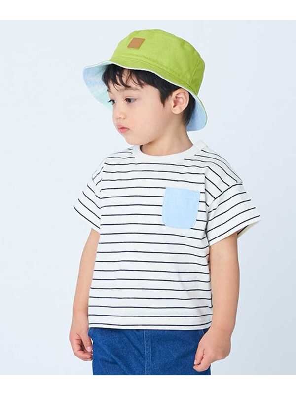 Petit Main 胸ポケットボーダーtシャツ カーキ ネイビー チャコール Stripe Club Kids By Smarby ストライプクラブ キッズ バイ スマービー のキッズtシャツ Ccn9045 ファッション通販のstripe Club