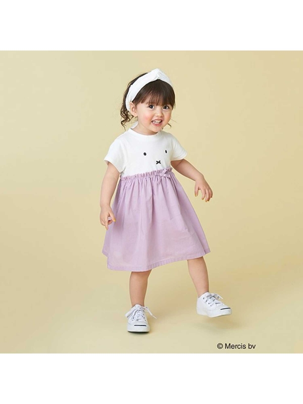 Petit Main ミッフィー ドッキングワンピース ブラック ラベンダー Stripe Club Kids By Smarby ストライプクラブ キッズ バイ スマービー のキッズワンピース Ccn9045 ファッション通販のstripe Club