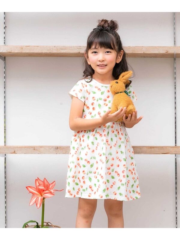 La Poche Biscuit プリントワンピース ベージュ ネイビー ホワイト系その他 ホワイト系その他2 Stripe Club Kids By Smarby ストライプクラブ キッズ バイ スマービー のキッズワンピース Ccn9016 Lp21es006 ファッション通販のstripe Club