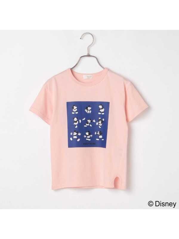 B Room Disney Mickey ボックスプリントtシャツ ブラック ライトピンク ブルーグレー Stripe Club Kids By Smarby ストライプクラブ キッズ バイ スマービー のキッズtシャツ Ccn9047 9812272 ファッション通販のstripe Club