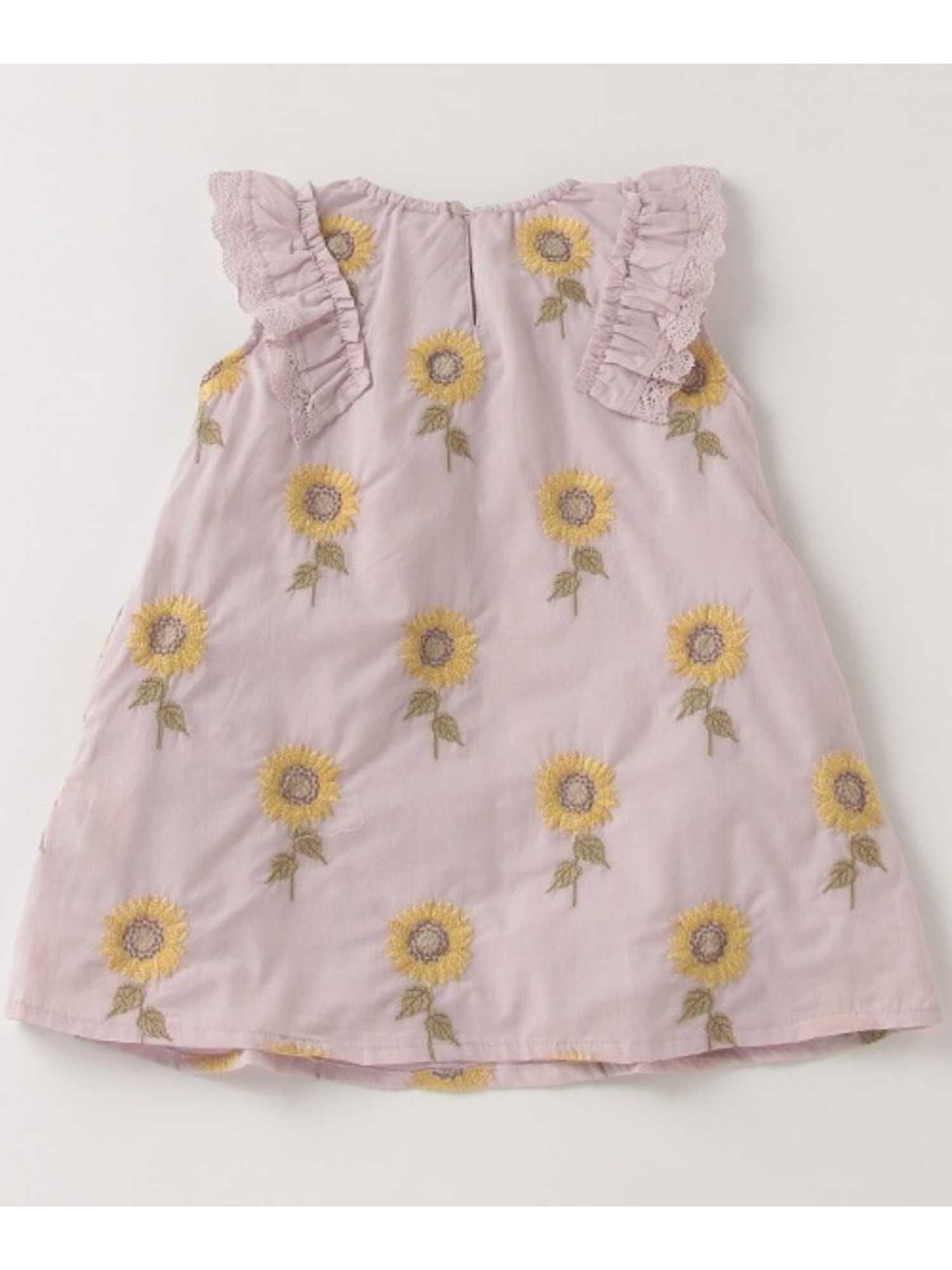 Petit Main ひまわり刺しゅう総柄ワンピース ラベンダー Stripe Club Kids By Smarby ストライプクラブ キッズ バイ スマービー のキッズワンピース Ccn9045 ファッション通販のstripe Club