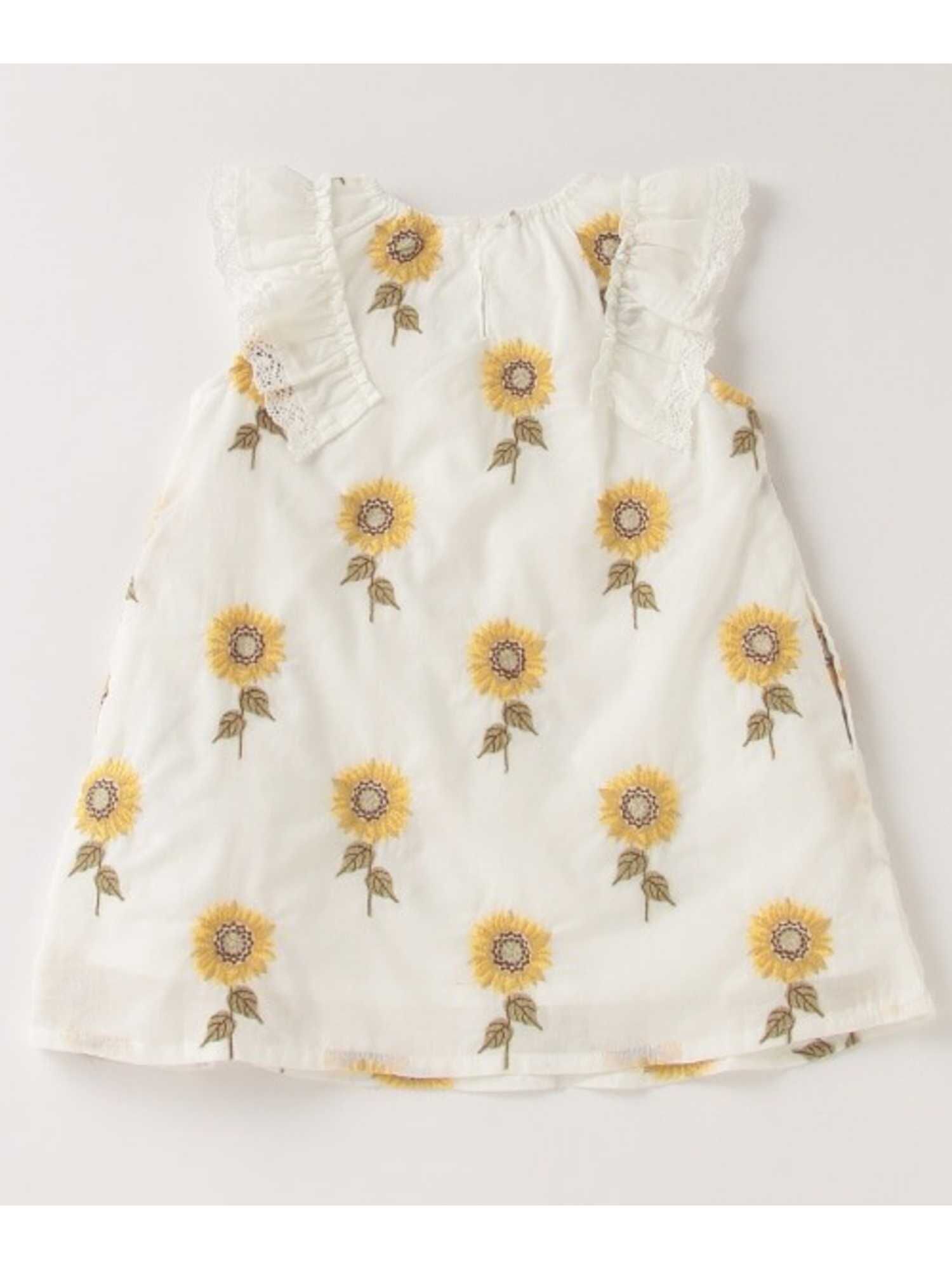 Petit Main ひまわり刺しゅう総柄ワンピース ラベンダー Stripe Club Kids By Smarby ストライプクラブ キッズ バイ スマービー のキッズワンピース Ccn9045 ファッション通販のstripe Club